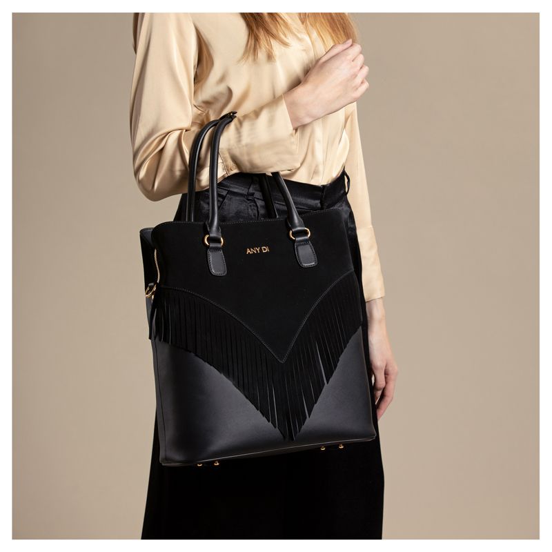 ANY DI ''Bag L Fringes Black''  