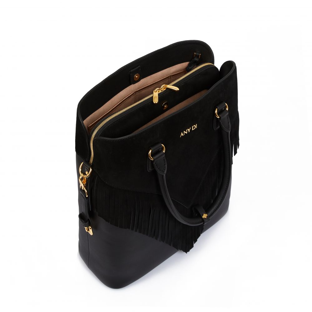 ANY DI ''Bag L Fringes Black''  